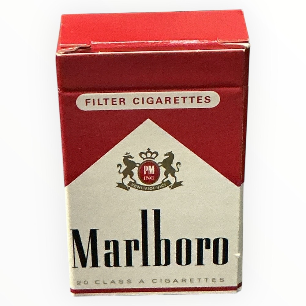 Marlboro Vintage Matchbox Collectible Red‎ White Cigarette Pack Design